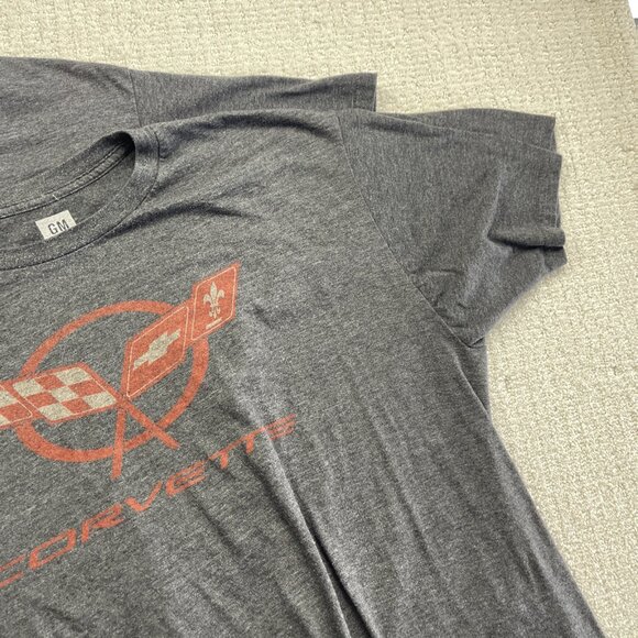 Lot x2 Bulk Corvette GM T-shirt Grey / Red Size 2XL Official Licensed Retro Fade - Picture 2 of 11